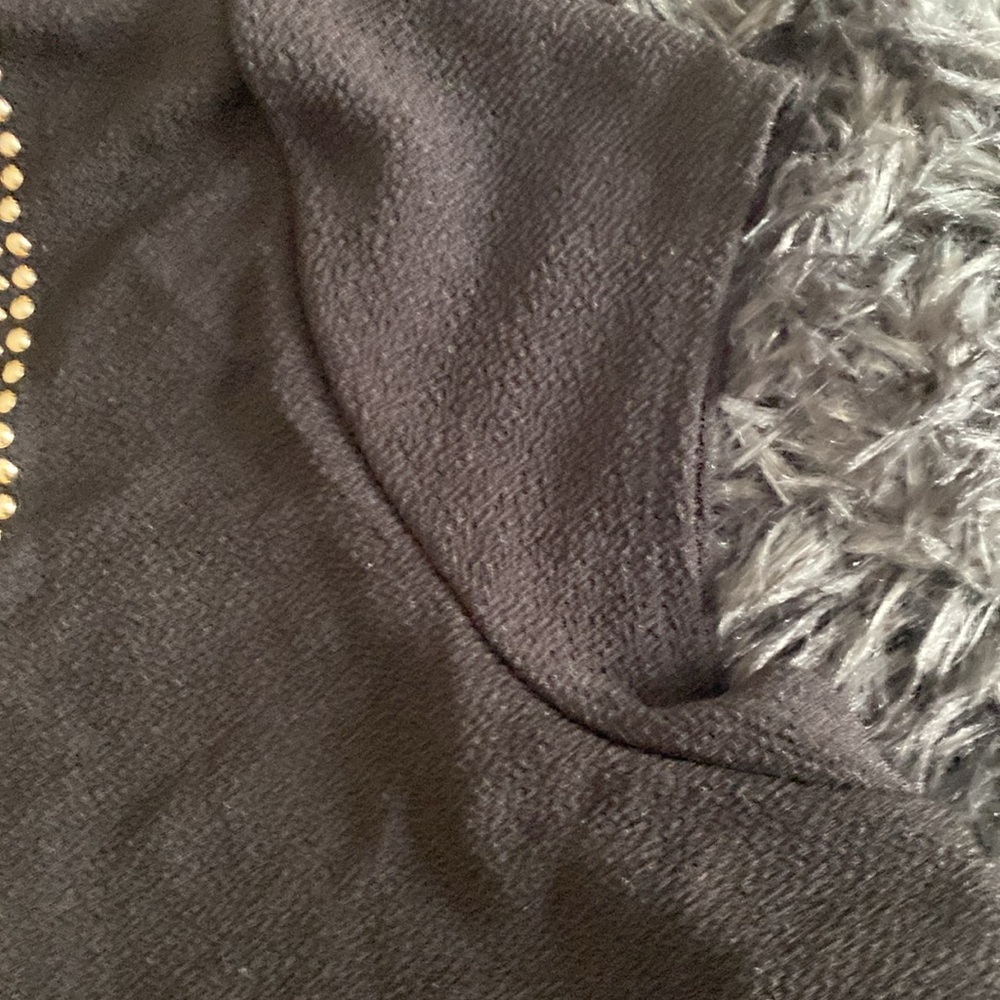 Premise black and golden beads mini t-shirt dress blouse - Picture 9 of 17